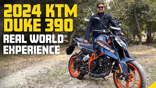 2024 KTM DUKE 390  Ride Review  Looks Features amp More [upl. by Leavitt]