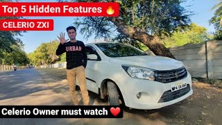 CELERIO ZXI Top 5 Hidden Features  Celerio Owner Must know these 5 Features  MARUTI SUZUKI [upl. by Mychael]