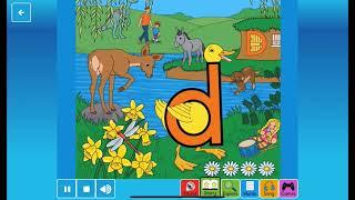 Letterland Alphabet Phonics Sounds Songs Shapes and Writing  Letter D  Dippy Duck [upl. by Swords]