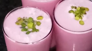 lnstant Milk Rose Shake Recipe ।। Pink Milk Shake ।। [upl. by Odnavres951]