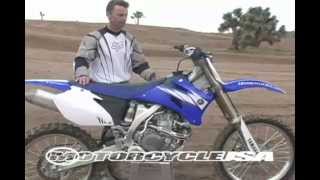 2006 Yamaha YZ450F First Ride  MotoUSA [upl. by Airekat]