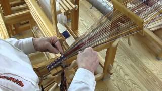 Band weaving on a rigid heddle  Vävstuga demo [upl. by Adin]