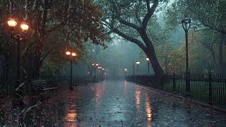 Calming Rainfall in the Park  Tranquil Rain Sounds for Deep Sleep Meditation and Relax your Mind [upl. by Sawyer]