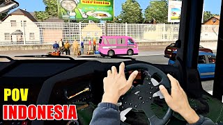 REALISTIC DRIVING INDONESIA MAP ETS 2 STEERING WHEEL PXN V99 Part 1 [upl. by Adne]