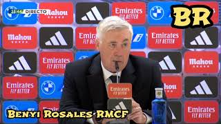 ANCELOTTI RUEDA DE PRENSA Post Partido REAL MADRID 4  1 VILLARREAL [upl. by Bred480]