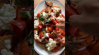 Panzanella with Mozzarella  saladrecipe [upl. by Ellehcer210]