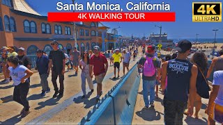 Santa Monica Pier Walk  4K Walking Tour  Iconic California Landmark [upl. by Tirza438]