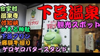 【下呂温泉 観光】岐阜県下呂温泉の観光スポットを紹介します。下呂温泉街には沢山の観光スポットがあります。合掌村、温泉寺、下呂プリン、かえる神社、付知峡、ゲロゲロバタースタンド、飛騨牛にぎりを紹介します [upl. by Coney645]