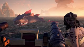 Sea of Thieves  First Encounters with the Kraken Megalodon and More [upl. by Reivax]