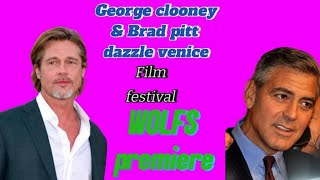 George Clooney amp Brad Pitt dazzle venice film festival with Wolfs premiere [upl. by Annatnas]