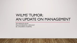 Wilms Tumor An Update on Current Management [upl. by Aynot]