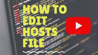 How Edit Host file Windows 10 Using Notepad [upl. by Adnowal764]