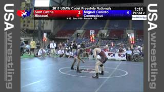 Cadet Freestyle 130  Sam Crane MO vs Miguel Calixto CT [upl. by Singh]