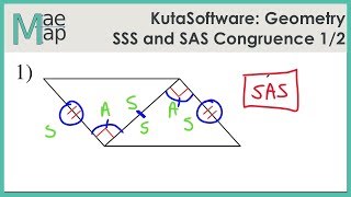 KutaSoftware Geometry SSS And SAS Congruence Part 1 [upl. by Laural]