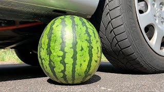 Crushing Crunchy amp Soft Things by Car  EXPERIMENT WATERMELON VS CAR [upl. by Enidlarej]