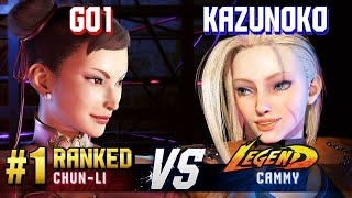 SF6 ▰ GO1 1 Ranked ChunLi vs KAZUNOKO Cammy ▰ High Level Gameplay [upl. by Annayat]