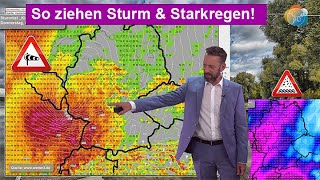 Tief quotGerdaquot amp ExHurrikan quotKirkquot So ziehen Sturm Orkan amp Starkregen Ausblick Mittelfrist [upl. by Leoy]