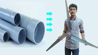 Make Wind Turbine Propeller using PVC [upl. by On157]