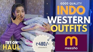 I tried INDO WESTERN outfits from MEESHO  Tryon  Honest Review  gimaashi [upl. by Fin]