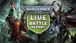 Craftworlds Eldar vs Drukhari LIVE Warhammer 40k Battle Report [upl. by Suoicerp]