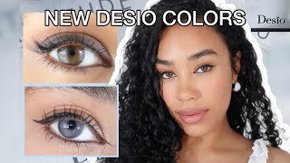 DESIO NEW LAUNCH Bold Grey amp Deep Brown Color Contacts on Brown Eyes  Discount [upl. by Dnomaj]