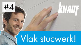 STUCWERK VLAK MAKEN  Doe het samen met Knauf 4 [upl. by Yearwood]