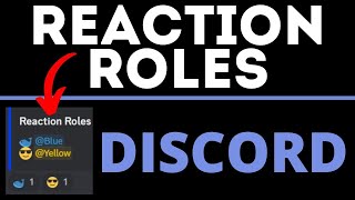 How to Make Reaction Roles on Discord  2023 [upl. by Arte]