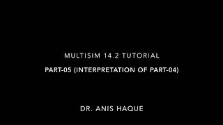 Multisim 142 Tutorial Part 05 Active and saturation regions transition analysis [upl. by Nwahshar569]