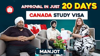 Canada Study Visa Approval in 20 Days  Nationwidevisas Reviews  Manjots Visa Story [upl. by Eyma]