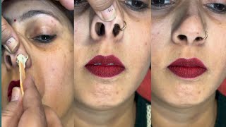 कैसे होती है नोज वैक्सिंगNose waxing how to do wax your nose hairs at homenosewaxingricawaxwax [upl. by Collar655]