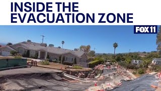 A look inside the evacuation zone in Rancho Palos Verdes [upl. by Enaerb402]