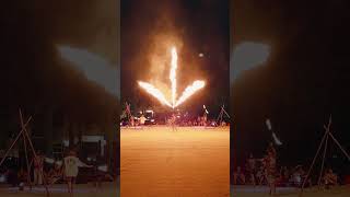 Fire acrobatics at the beach firecrew chenangbeach fireplays lightshow [upl. by Tullus766]