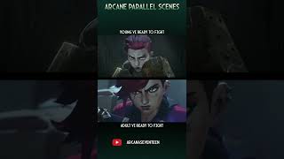 Parallel scenes in Arcane S1 amp trailers S2 part 3 arcane [upl. by Taro]