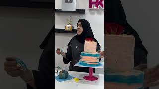 How to make dark colour cake without making your cream bitter hkrshorts hkrbakingacademy [upl. by Box]