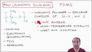 Introduction to Polymers  Lecture 25  Polydimethylsiloxane PDMS [upl. by Gilchrist]