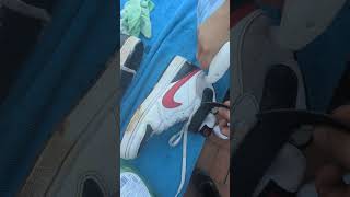 Cleaning shoes ASMR asmr nike shoes [upl. by Eneg610]