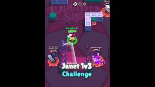 Janet 1v3 In Knockout 🥶🔥 BrawlStars Janet Shorts [upl. by Aihcela]