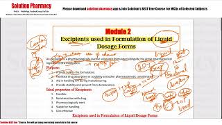 Pharmaceutics 19 Excipients in Dosage Forms Part01  What Are Excipients  Pharmaceutics 01 [upl. by Mountford]