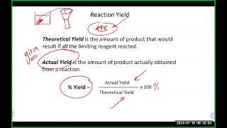 Chem 200A 71824 Part 1 Stoichiometry [upl. by Foskett]