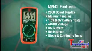 Extech MN42 amp Extech MN47 Compact MultiMeters [upl. by Attenohs]