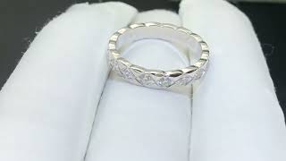 Quilted motif ring in 18k white gold [upl. by Adeline]