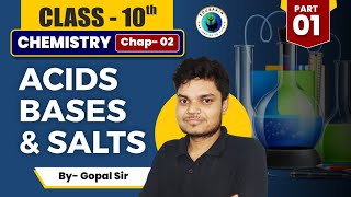 AcidsBases and Salts  Chapter 2 Part 1 class10 chemistry cbse EDUBRAINPATNA board [upl. by Ettennyl507]