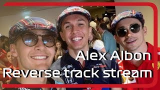 Alex Albon Leclerc Russell  REVERSE TRACK STREAM  Chat [upl. by Ochs299]