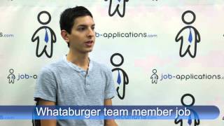 Whataburger Interview  Team Member [upl. by Ydaj]