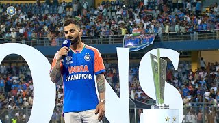 virat kohli interview today at wankhede stadium  wankhede stadium virat kohli interview  Virat [upl. by Weslee983]