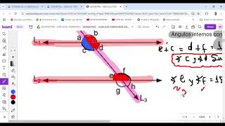 ANGULO FORMADO ENTRE DOS RECTAS PARALELAS Y UNA SECANTE [upl. by Olenolin607]