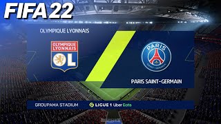 FIFA 22  Olympique Lyonnais vs Paris Saint Germain  2223 Ligue 1 [upl. by Repsac]