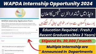 WAPDA Paid Internship 2024  Apply Online  Complete Guide  Monthly Stipend 20000 [upl. by Nesyt523]