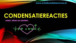 condensatiereacties esters amiden ethers en hydrolyse NOVA HAVO4 VWO4 paragraaf 34 [upl. by Stoll]