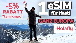 EINE Simkarte für UNBEGRENZTES MOBILES INTERNET in GANZ EUROPA l 5 Holafly Discount Code [upl. by Fenner]